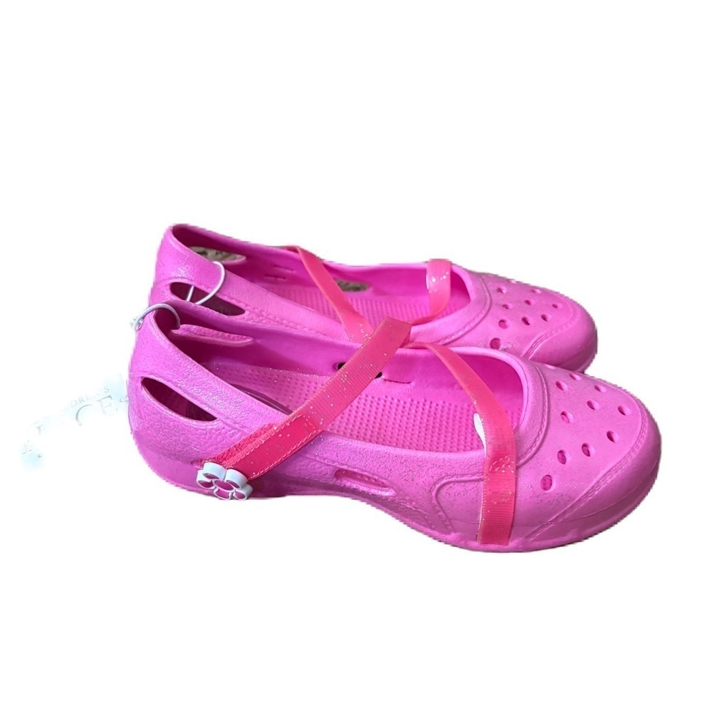 Children’s Place Shoes Youth 2 Aster Glitter Mary Jane Strap Flats NEW Pink